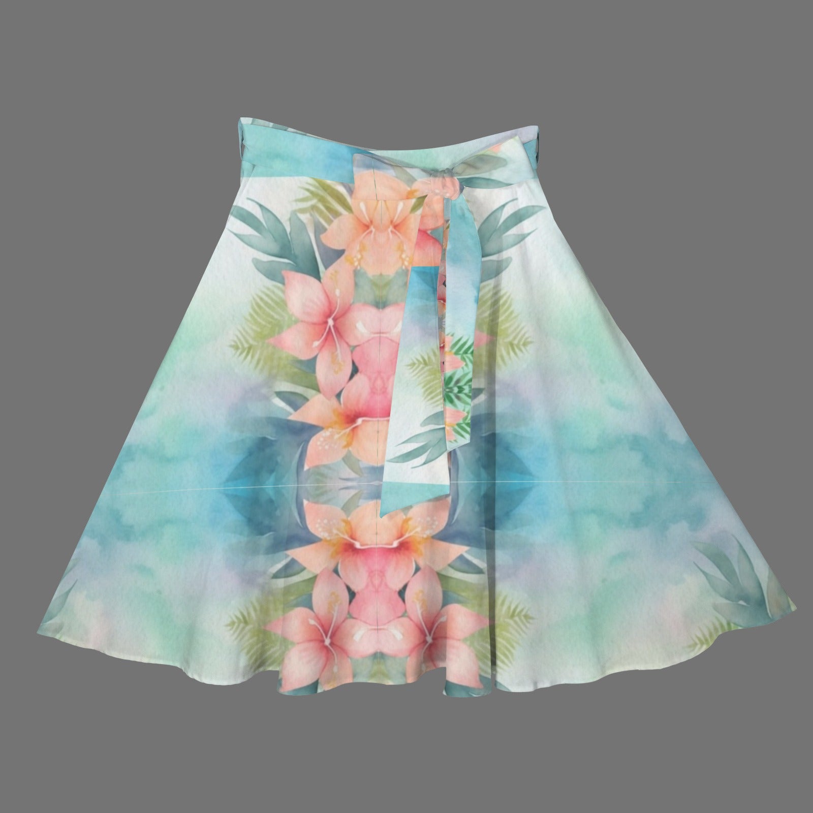 Floral Paradise Island Mid Length Wrap Skirt