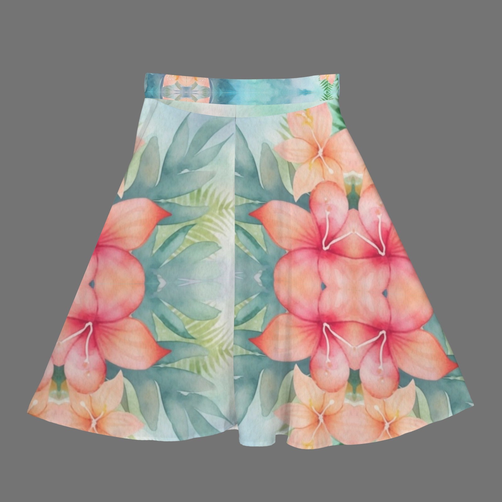 Floral Paradise Island Mid Length Wrap Skirt
