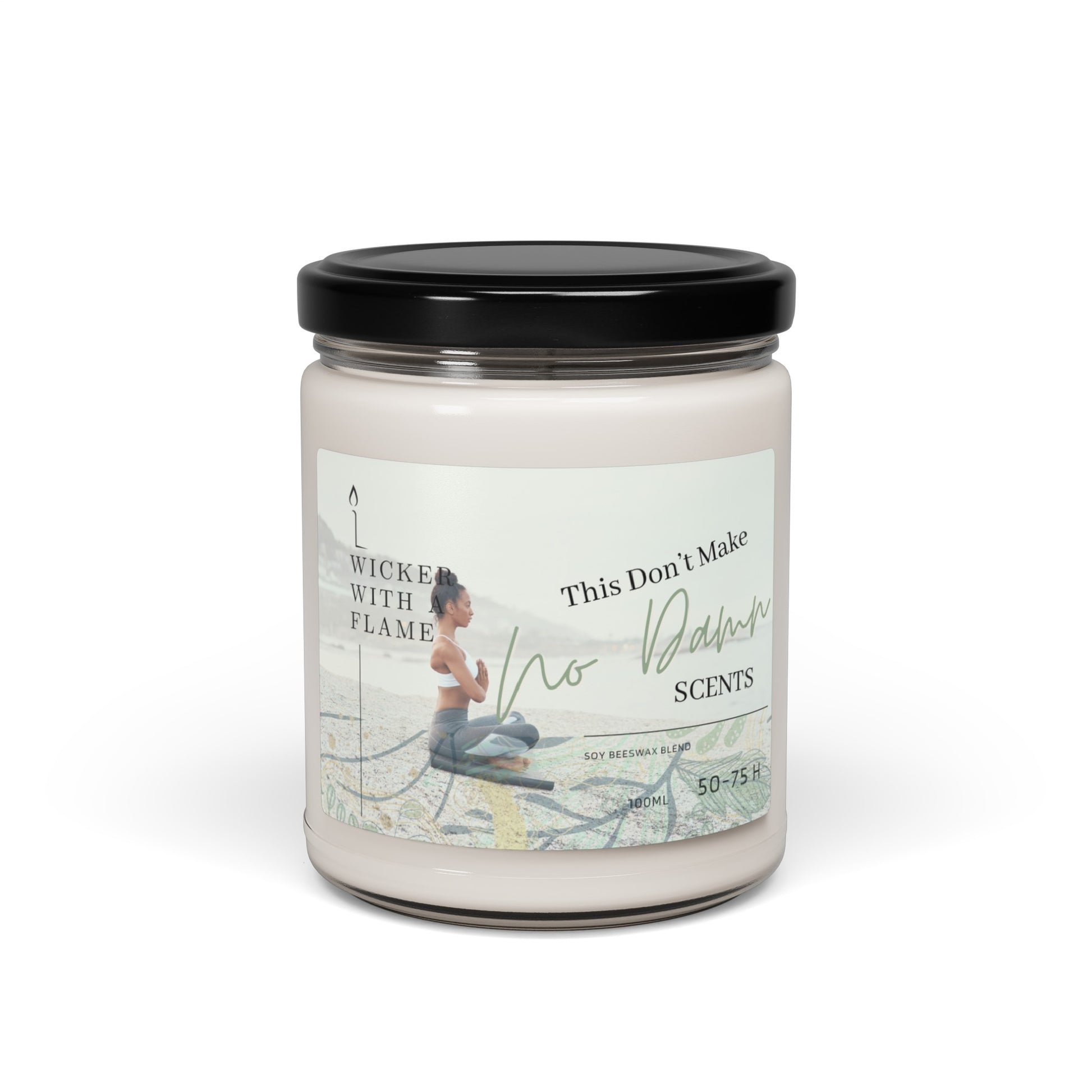 Wicker with a Flame- This Don't Make No Damn Scents Un-Scented Soy Candle