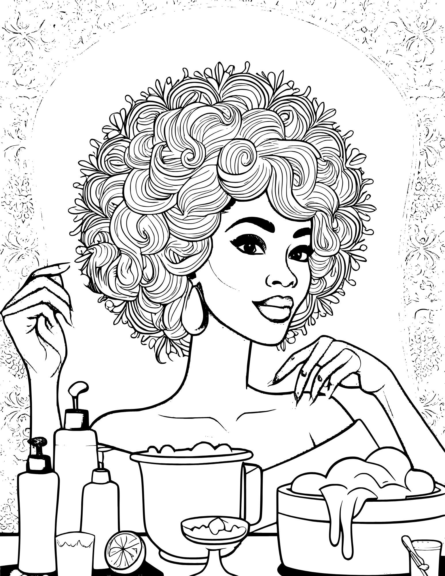 Mother's day Spa Coloring Book