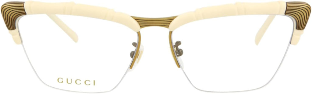 Gucci Cat Eye Optical Frames White White Transparent Luxury Eyewear Made In Japan Injection Frame Designer Fashion for Everyday Luxury