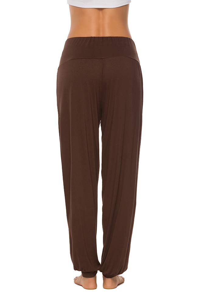 AvaCostume Womens Harem Yoga Pants Side Slit Sport Workout Sweatpants