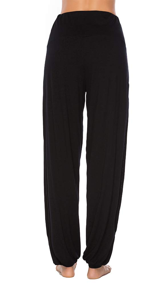 AvaCostume Womens Harem Yoga Pants Side Slit Sport Workout Sweatpants