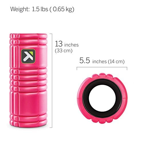 TriggerPoint Grid 1.0 Foam Roller - 13" Multi-Density Massage Roller for Deep Tissue & Muscle Recovery - Relieves Tight, Sore Muscles & Kinks, Improves Mobility & Circulation - Targets Key Body Parts