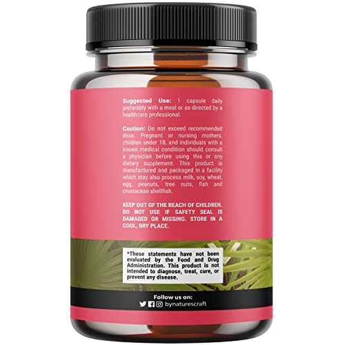 Extra Strength Saw Palmetto for Women 500mg - DHT Blocker for Women 30-Day Supply - Hair Vitamins for Hair Loss Supplement - Pure Saw Palmetto Extract Capsules with Maca Root & Biotin - 90 Capsules