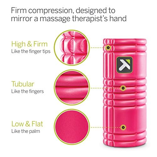 TriggerPoint Grid 1.0 Foam Roller - 13" Multi-Density Massage Roller for Deep Tissue & Muscle Recovery - Relieves Tight, Sore Muscles & Kinks, Improves Mobility & Circulation - Targets Key Body Parts