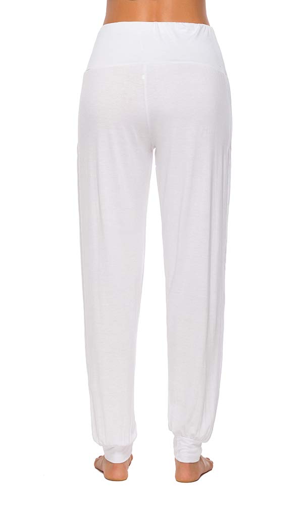 AvaCostume Womens Harem Yoga Pants Side Slit Sport Workout Sweatpants