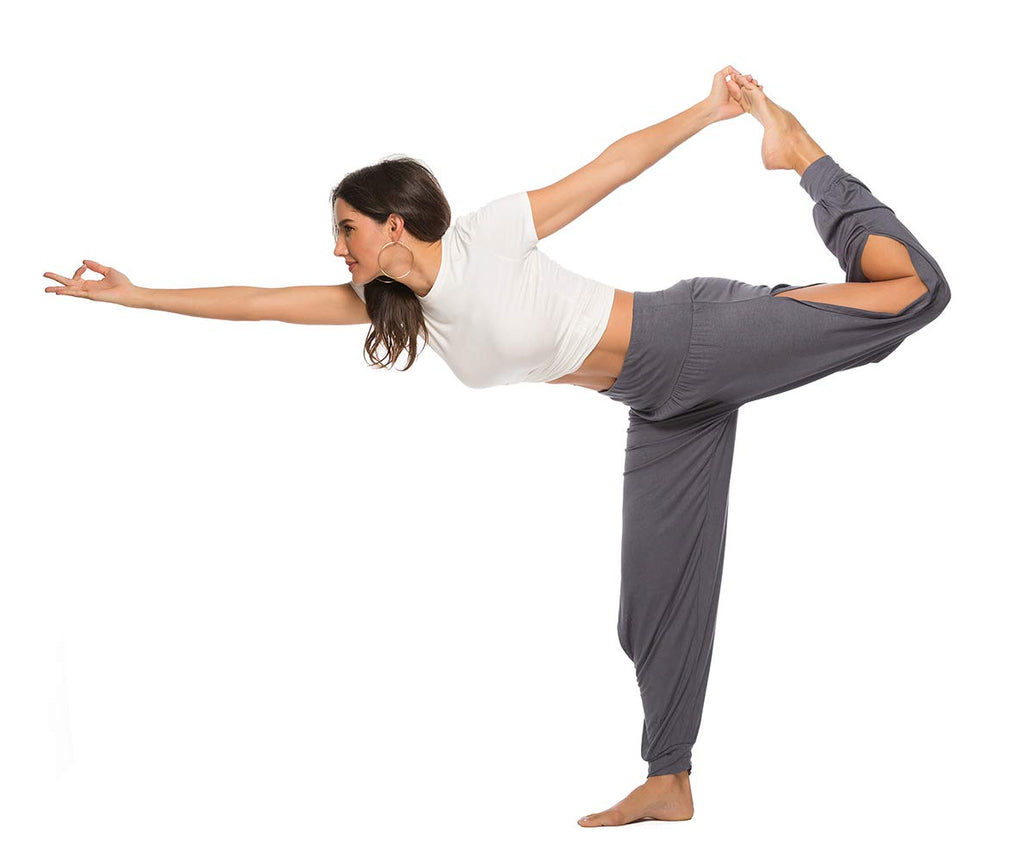 AvaCostume Womens Harem Yoga Pants Side Slit Sport Workout Sweatpants