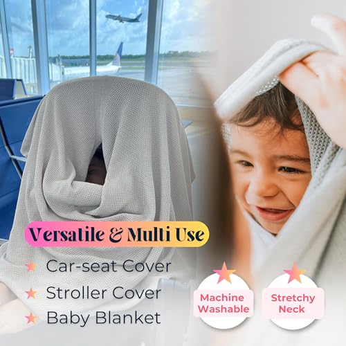 Breathable Nursing Cover Up for Breastfeeding - Privacy Nursing Covers - Newborn Essentials Must Haves - Improved Ponchy by Gold Mamas - Sand