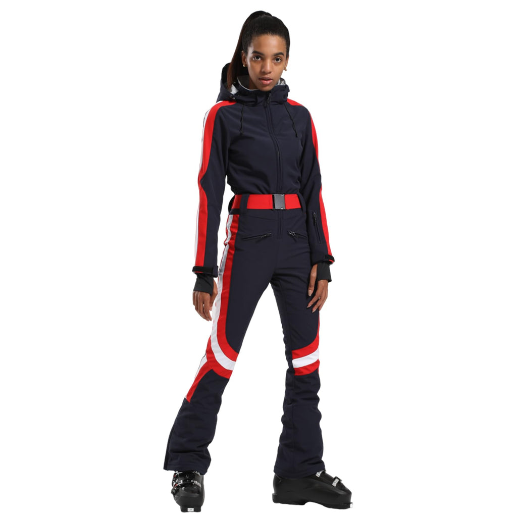 GSOU SNOW Ski Suit Women Snowsuit Slim One Piece Jumpsuit Snow Jackets Waterproof Winter Windproof Outdoor Sports Warm