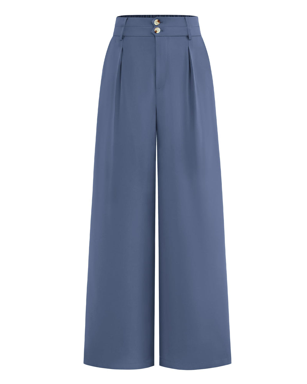BTFBM Women Wide Leg Dress Pants 2025 High Waisted Button Pleated Business Casual Trousers Office Work Palazzo Pants
