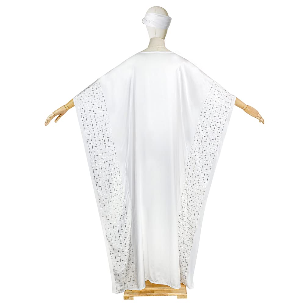 HD African Dresses for Women Fashion Beading Rhinestone Kaftan Maxi Dress