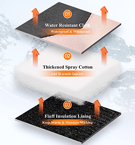 Winter Ski Snow Gloves for Men, Women, Youth | Touchscreen & Waterproof Cold Weather Hand Warming Gloves Winter Work Gloves