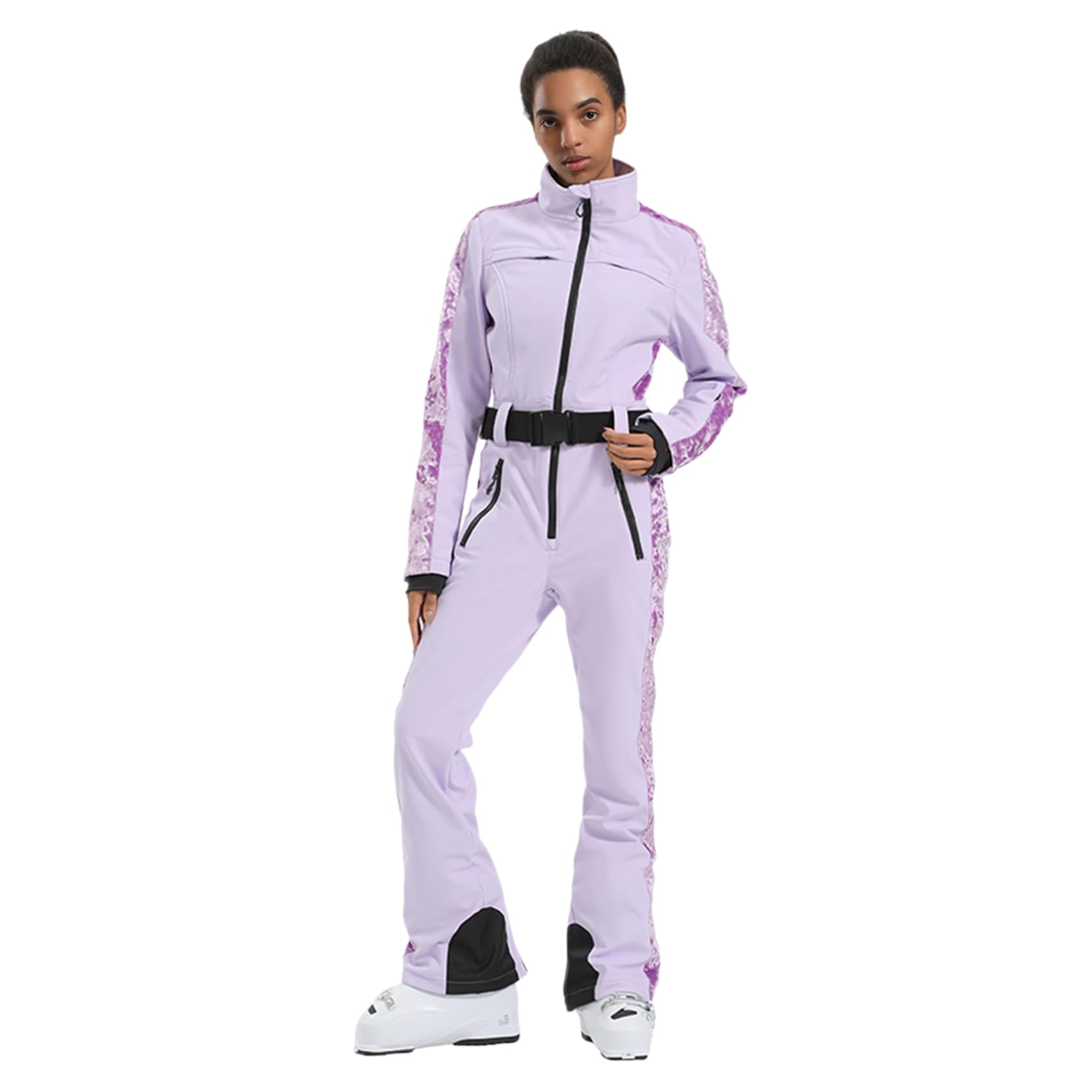 GSOU SNOW Ski Suit Women Snowsuit Slim One Piece Jumpsuit Snow Jackets Waterproof Winter Windproof Outdoor Sports Warm