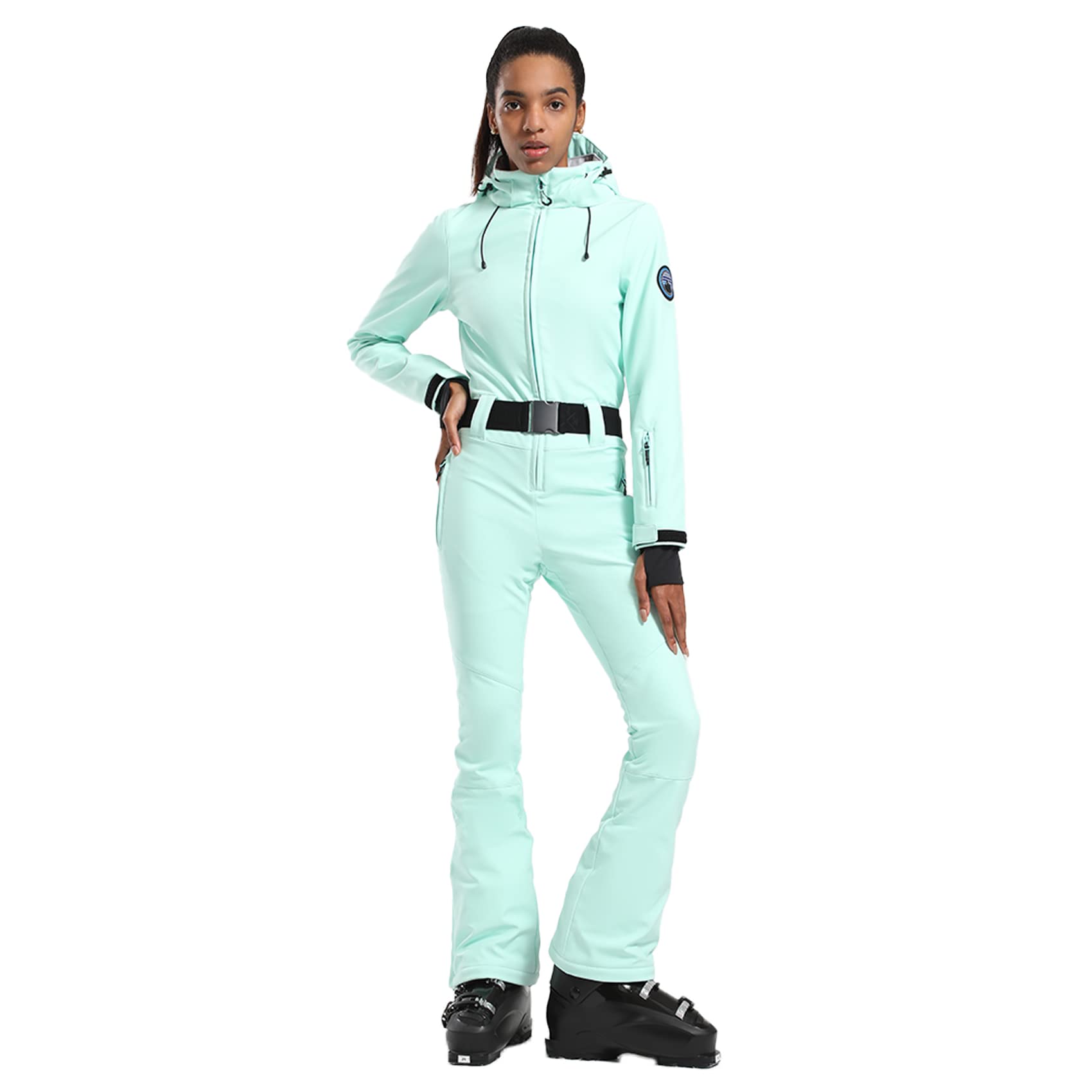 GSOU SNOW Ski Suit Women Snowsuit Slim One Piece Jumpsuit Snow Jackets Waterproof Winter Windproof Outdoor Sports Warm