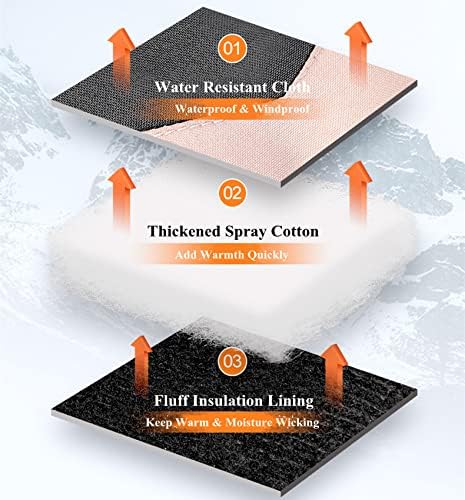 Winter Ski Snow Gloves for Men, Women, Youth | Touchscreen & Waterproof Cold Weather Hand Warming Gloves Winter Work Gloves