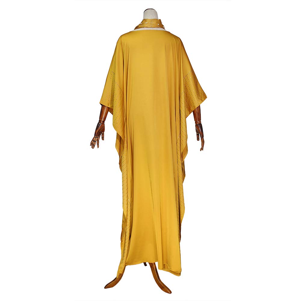 HD African Dresses for Women Fashion Beading Rhinestone Kaftan Maxi Dress