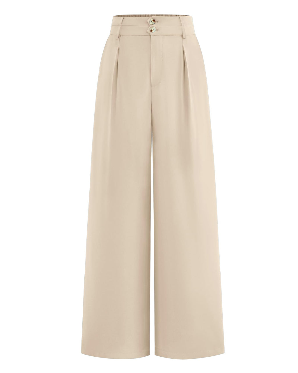 BTFBM Women Wide Leg Dress Pants 2025 High Waisted Button Pleated Business Casual Trousers Office Work Palazzo Pants