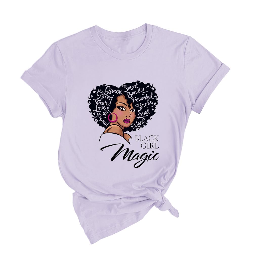 Black History Graphic tees Plus Size Women Tops Magic Fashion Afro American Natural Hair Vintage Melanin T-Shirts
