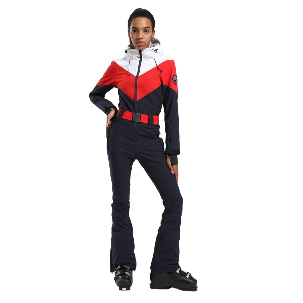 GSOU SNOW Ski Suit Women Snowsuit Slim One Piece Jumpsuit Snow Jackets Waterproof Winter Windproof Outdoor Sports Warm