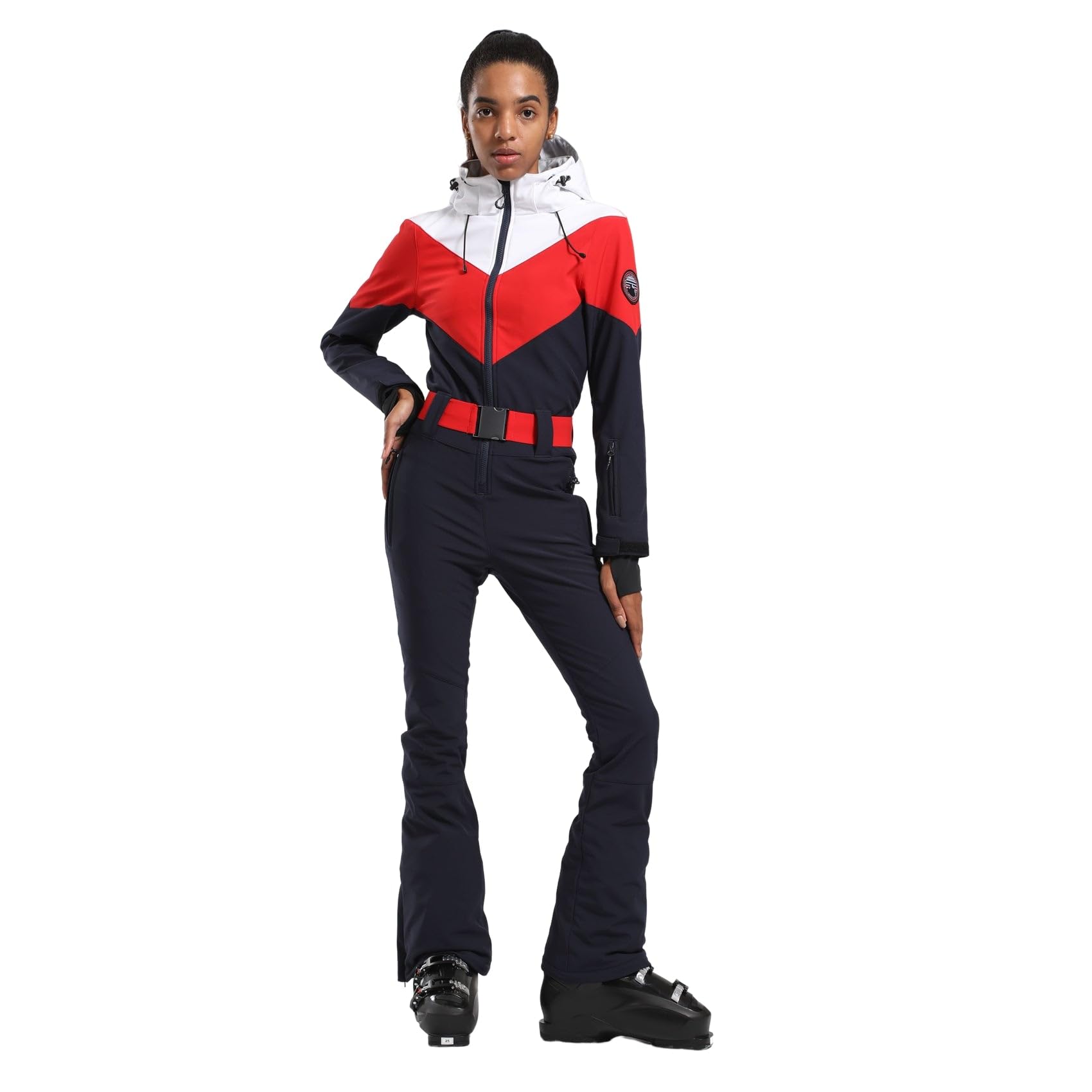 GSOU SNOW Ski Suit Women Snowsuit Slim One Piece Jumpsuit Snow Jackets Waterproof Winter Windproof Outdoor Sports Warm