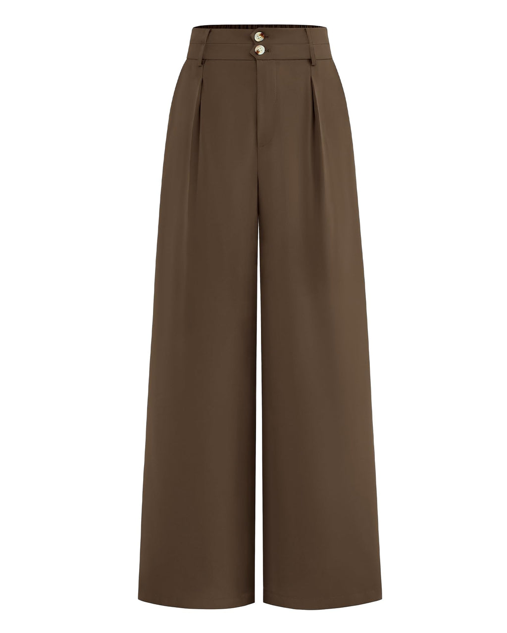BTFBM Women Wide Leg Dress Pants 2025 High Waisted Button Pleated Business Casual Trousers Office Work Palazzo Pants