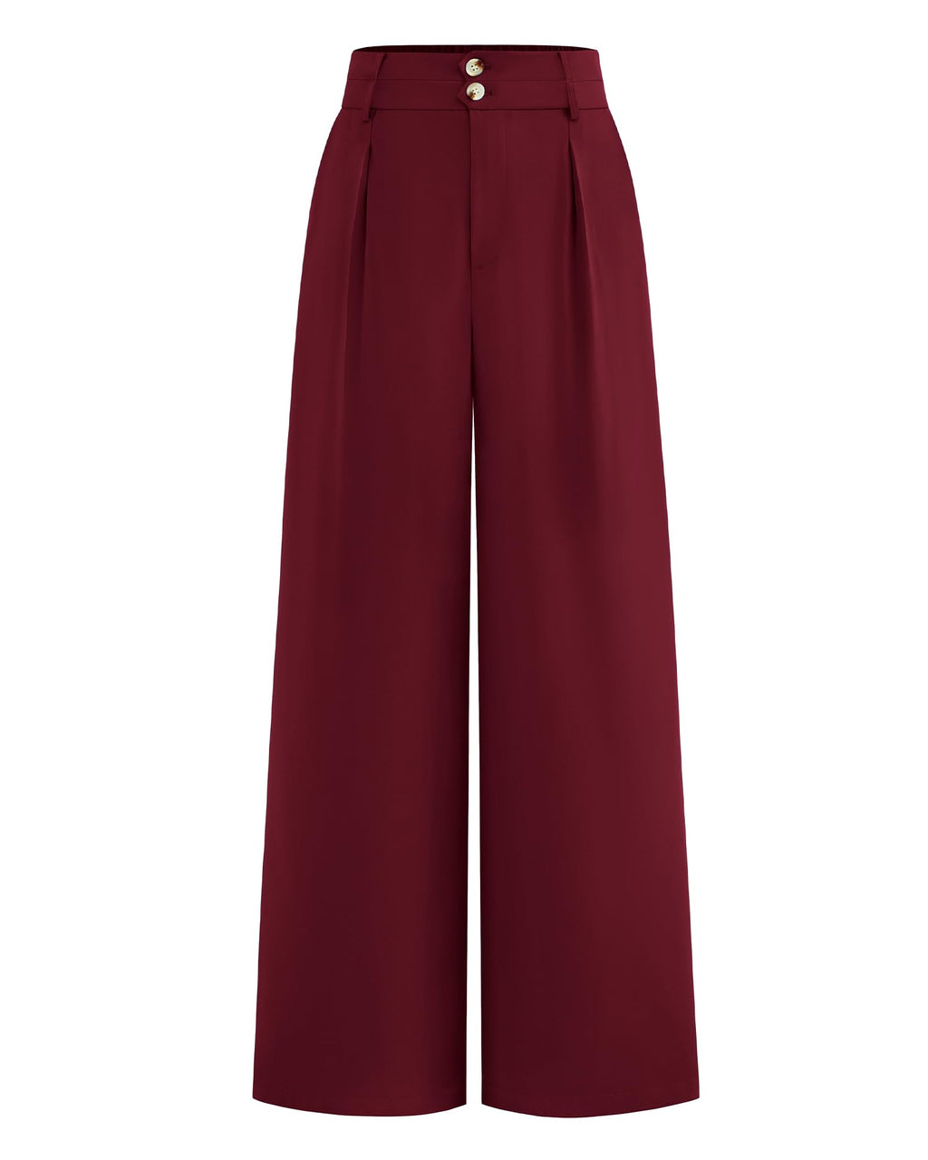 BTFBM Women Wide Leg Dress Pants 2025 High Waisted Button Pleated Business Casual Trousers Office Work Palazzo Pants