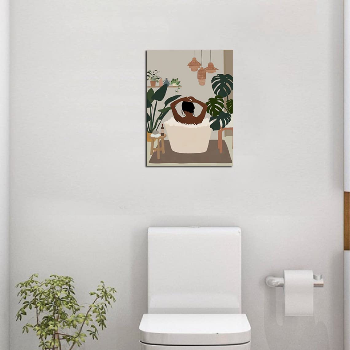 African American Boho Wall Art, Black Women Art Framed, Book Lover Art, Black Girl Canvas Print, African American Canvas Art Wall Decor, Woman Reading Book Art, African American Girl Boho Posters