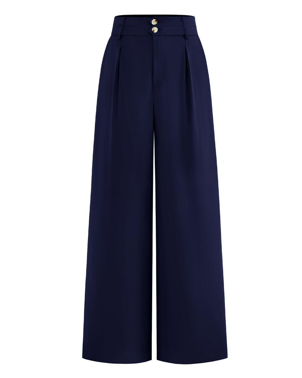 BTFBM Women Wide Leg Dress Pants 2025 High Waisted Button Pleated Business Casual Trousers Office Work Palazzo Pants