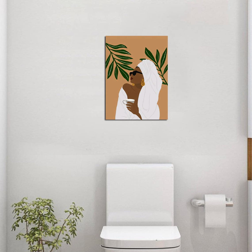 African American Boho Wall Art, Black Women Art Framed, Book Lover Art, Black Girl Canvas Print, African American Canvas Art Wall Decor, Woman Reading Book Art, African American Girl Boho Posters