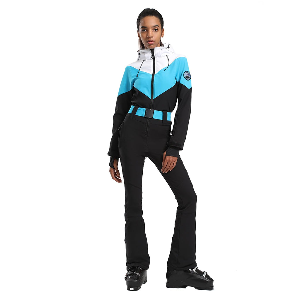 GSOU SNOW Ski Suit Women Snowsuit Slim One Piece Jumpsuit Snow Jackets Waterproof Winter Windproof Outdoor Sports Warm