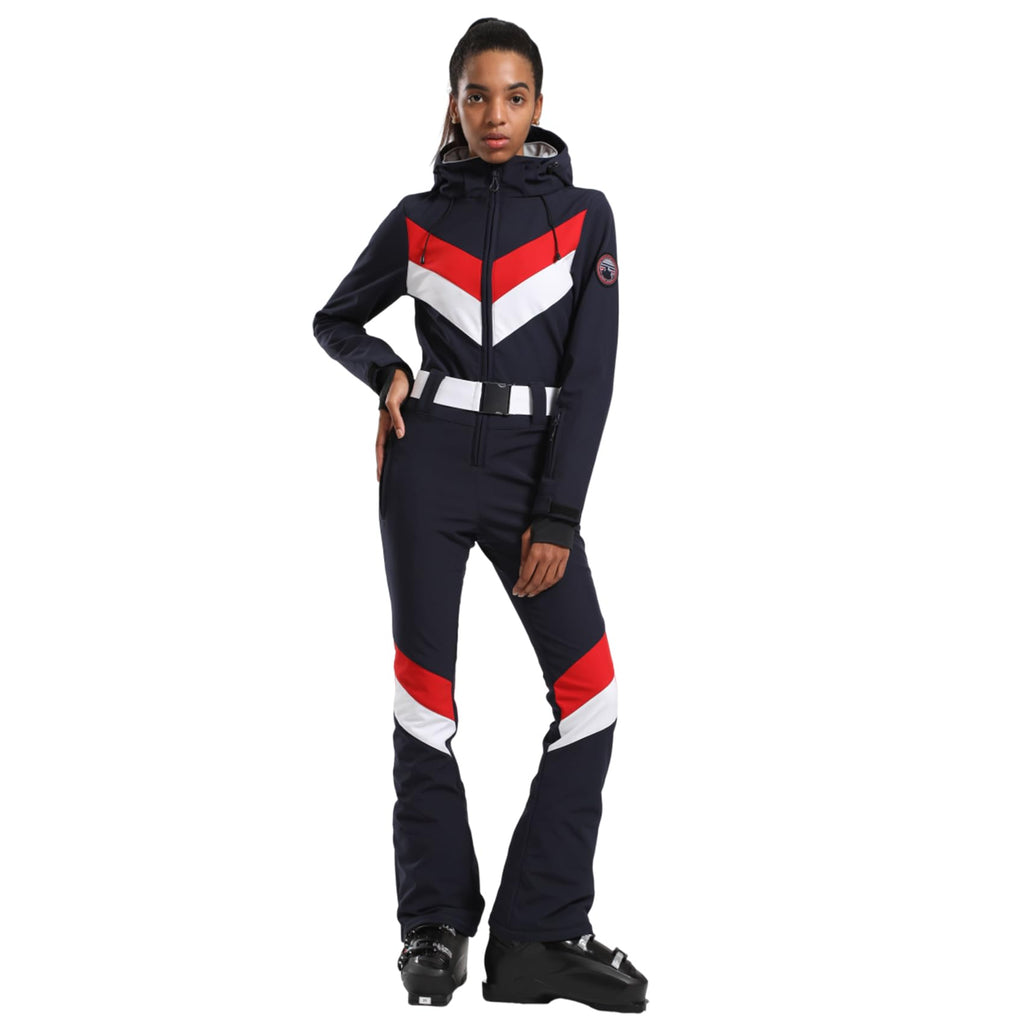 GSOU SNOW Ski Suit Women Snowsuit Slim One Piece Jumpsuit Snow Jackets Waterproof Winter Windproof Outdoor Sports Warm