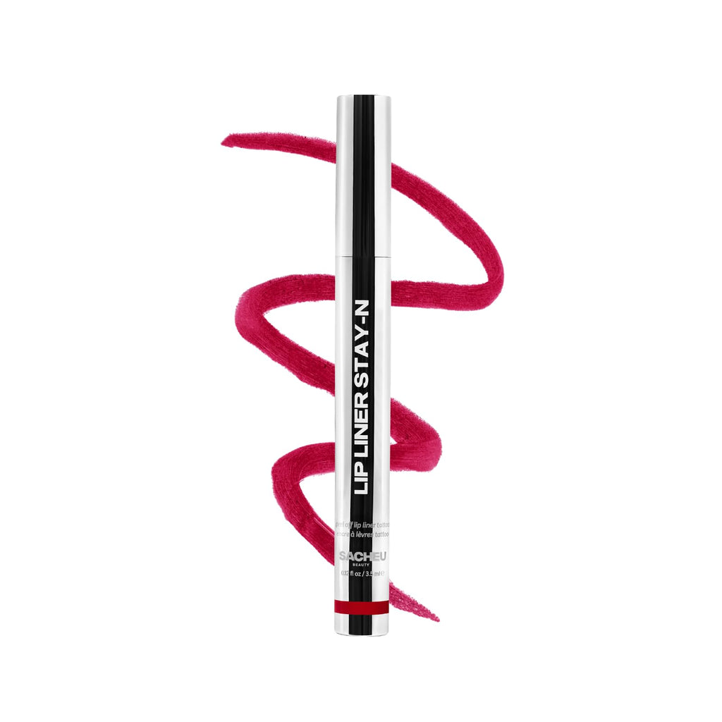 Sacheu Lip Liner STAY-N Peel Off Lip Stain — Long Lasting Matte Lip Tattoo Transfer Proof Lipstain Infused with Hyaluronic Acid & Vitamin E for All Skin Types — Vegan & Cruelty-Free, Deep Bundle
