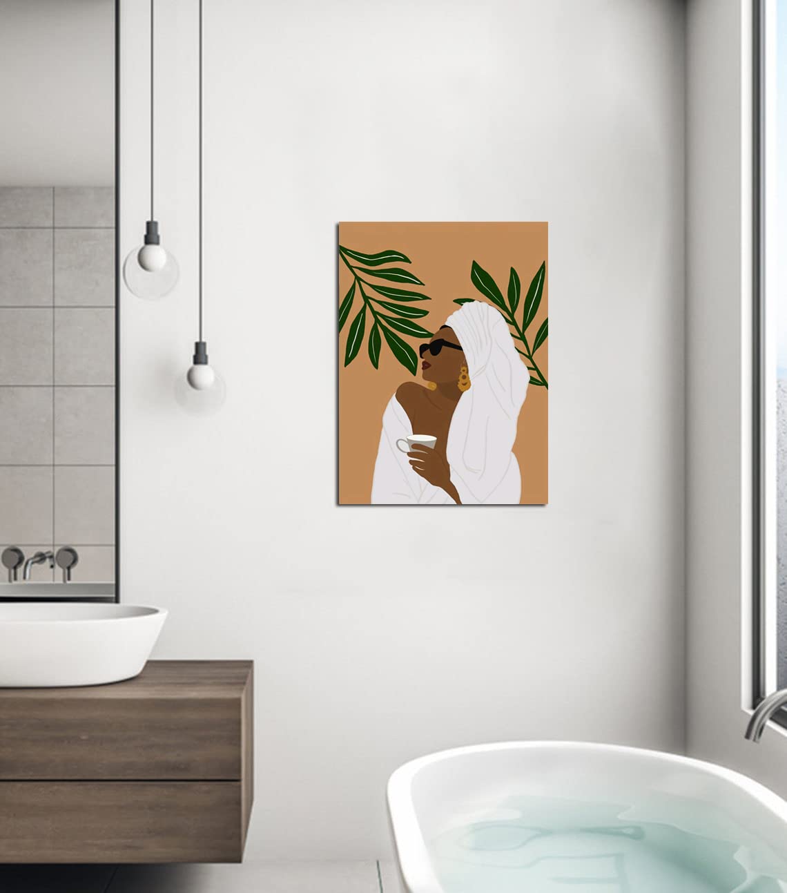 African American Boho Wall Art, Black Women Art Framed, Book Lover Art, Black Girl Canvas Print, African American Canvas Art Wall Decor, Woman Reading Book Art, African American Girl Boho Posters