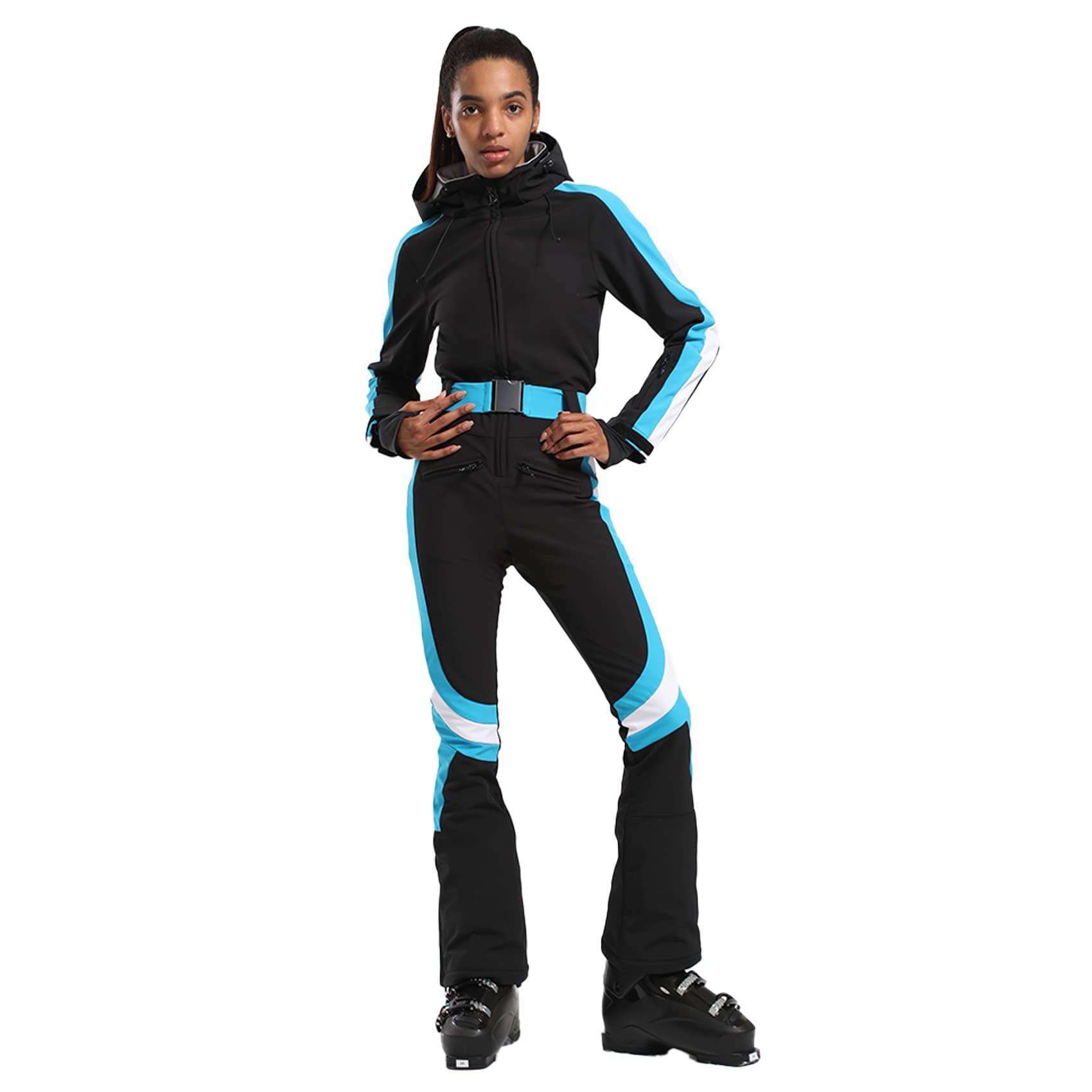 GSOU SNOW Ski Suit Women Snowsuit Slim One Piece Jumpsuit Snow Jackets Waterproof Winter Windproof Outdoor Sports Warm