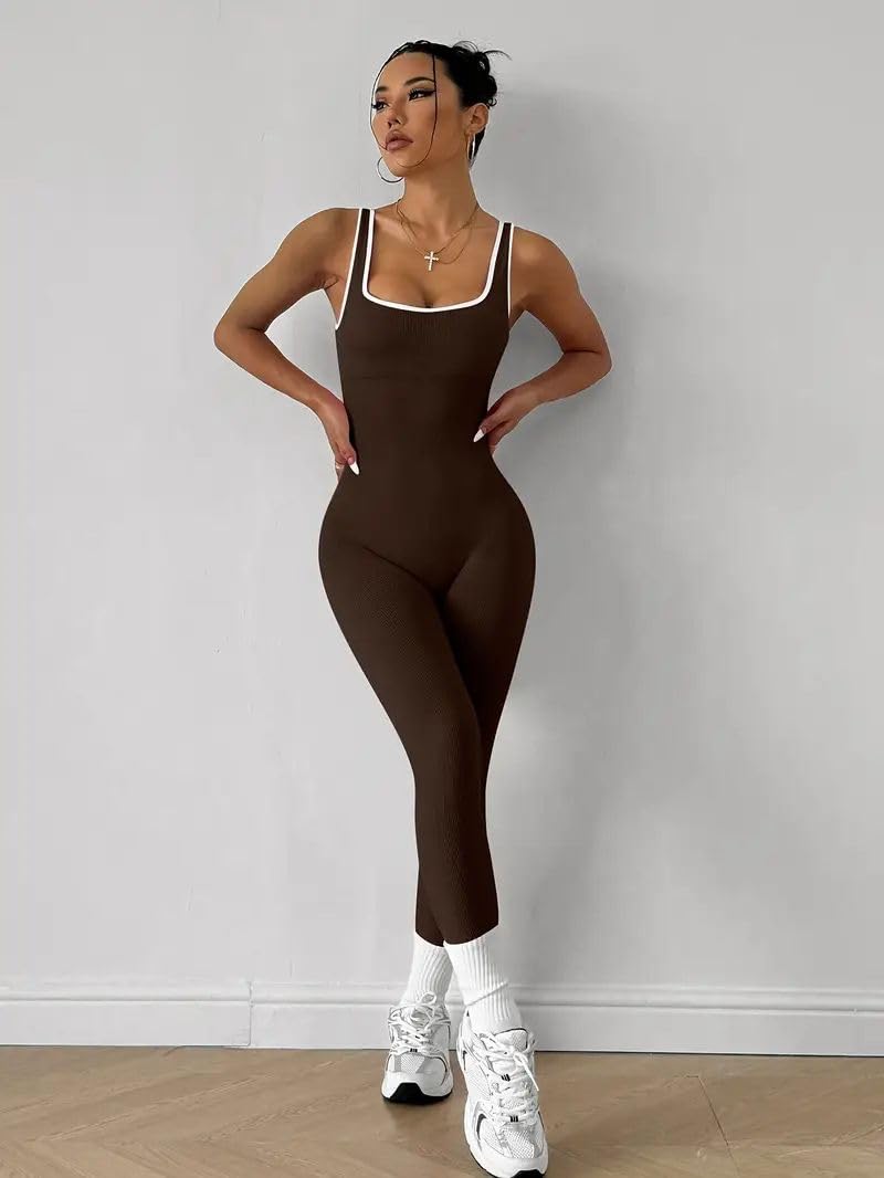 Yoga 1 Piece Bodysuit with a Stylish Open-Back Design, Perfect for Shaping And Lifting Sports Workout Set Jumpsuit