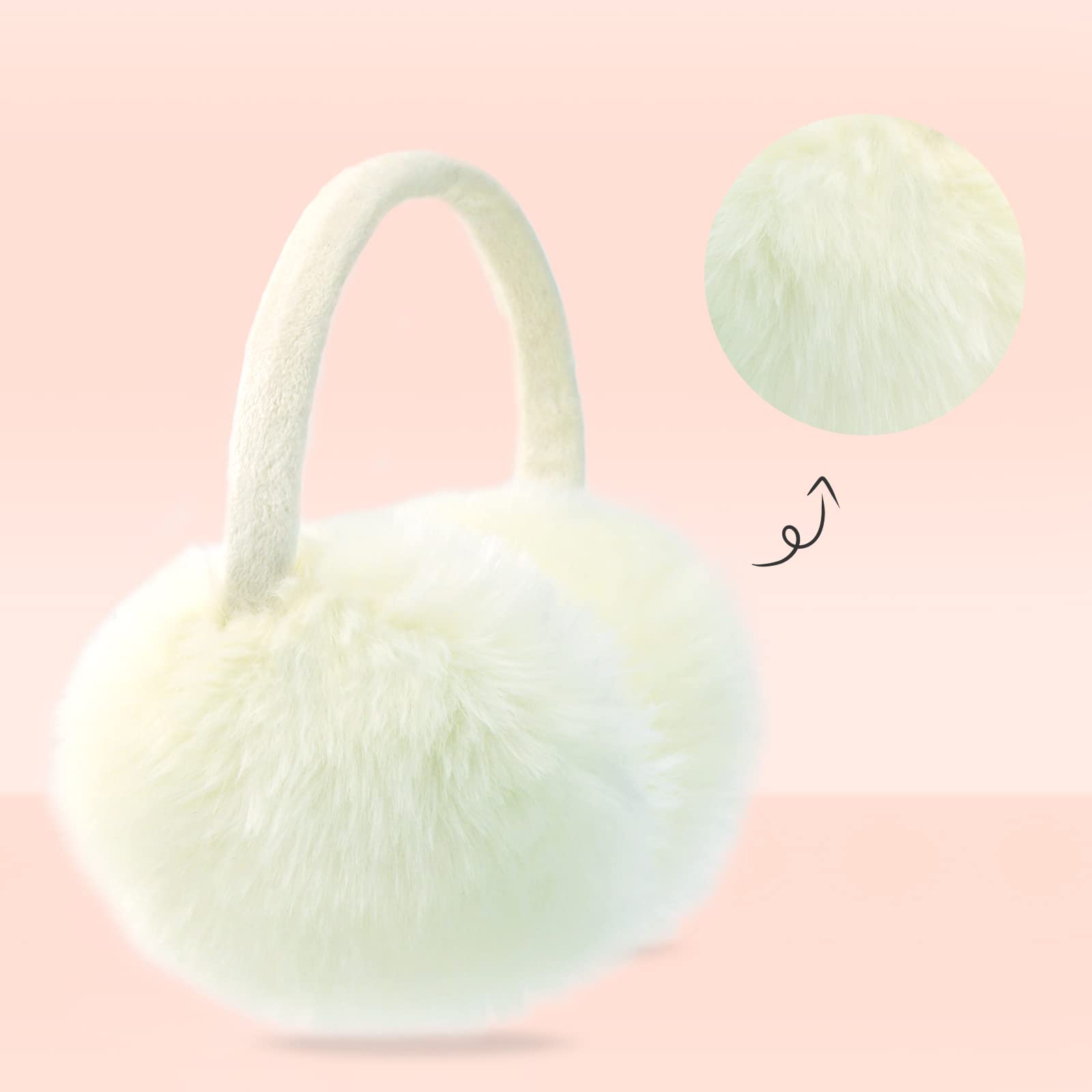 POXIMI Women Winter Earmuffs Girl Ski Adjustable Ear Covers for Cute Bow Ear Warmer Outdoor Earmuff Fleece Lining