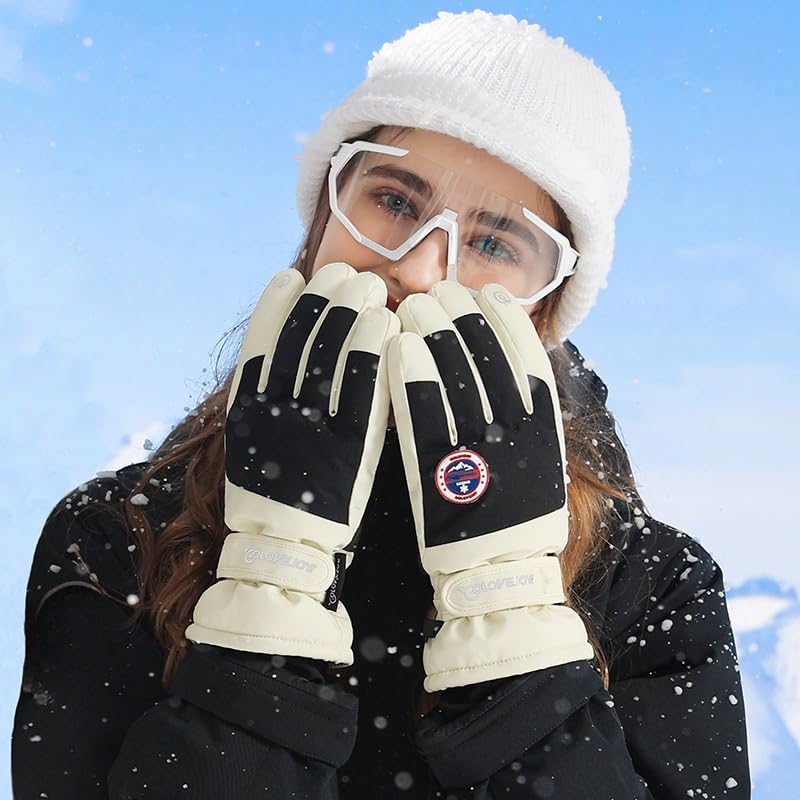 Winter Ski Snow Gloves for Men, Women, Youth | Touchscreen & Waterproof Cold Weather Hand Warming Gloves Winter Work Gloves