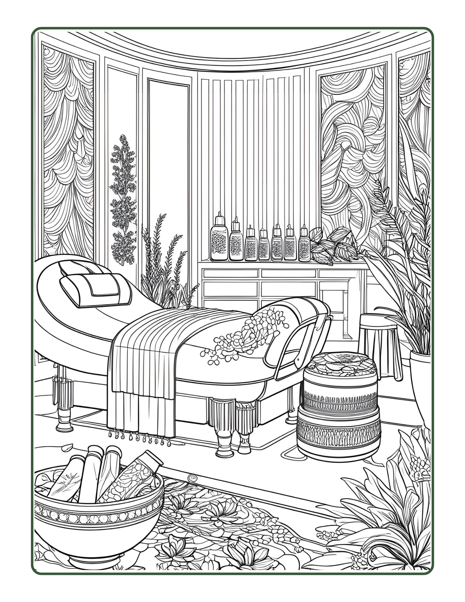 Mother's day Spa Coloring Book