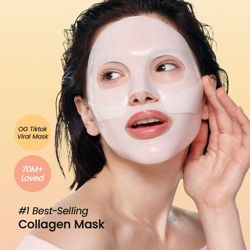BIODANCE Bio-Collagen Real Deep Mask, Hydrating Overnight Hydrogel Mask, Pore Minimizing, Elasticity Improvement, Korean Skincare | 1.19oz(34g) x 16ea