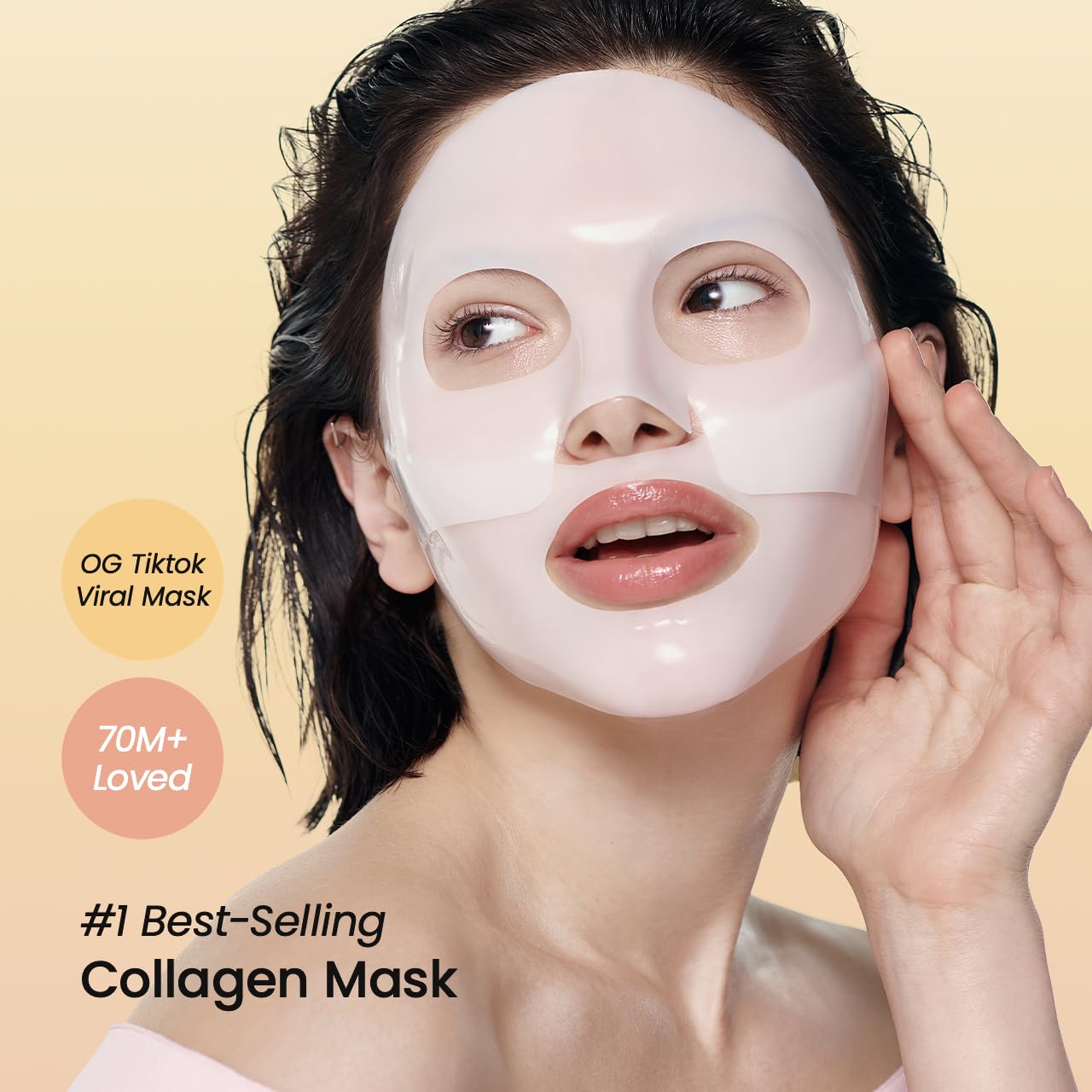 BIODANCE Bio-Collagen Real Deep Mask, Hydrating Overnight Hydrogel Mask, Pore Minimizing, Elasticity Improvement, Korean Skincare | 1.19oz(34g) x 16ea