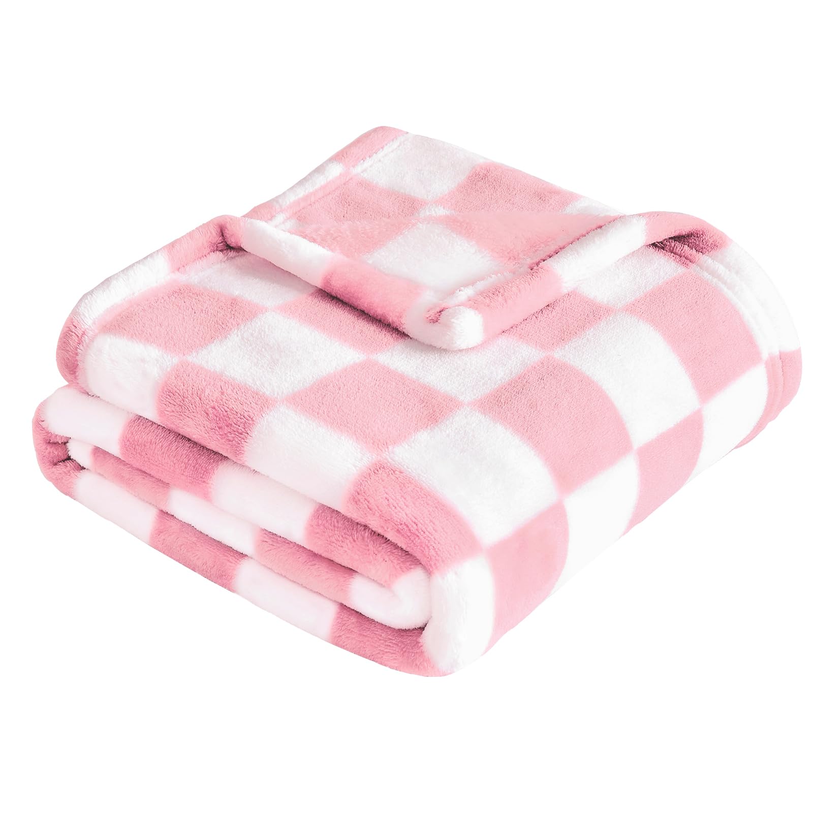 Yurhap Checkered Baby Blanket Fleece Baby Blankets Neutral for Boys Girls, Super Soft Warm Lightweight Infant Toddler Newborn Receiving Blankets for Crib Stroller, 30''x40'', Khaki