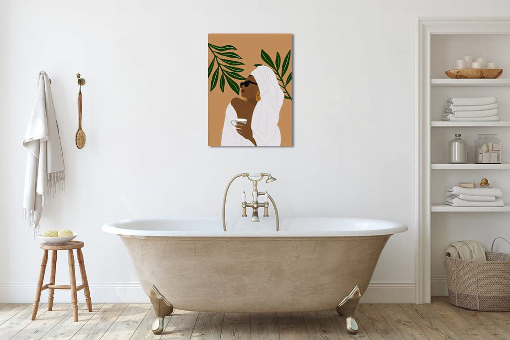 African American Boho Wall Art, Black Women Art Framed, Book Lover Art, Black Girl Canvas Print, African American Canvas Art Wall Decor, Woman Reading Book Art, African American Girl Boho Posters