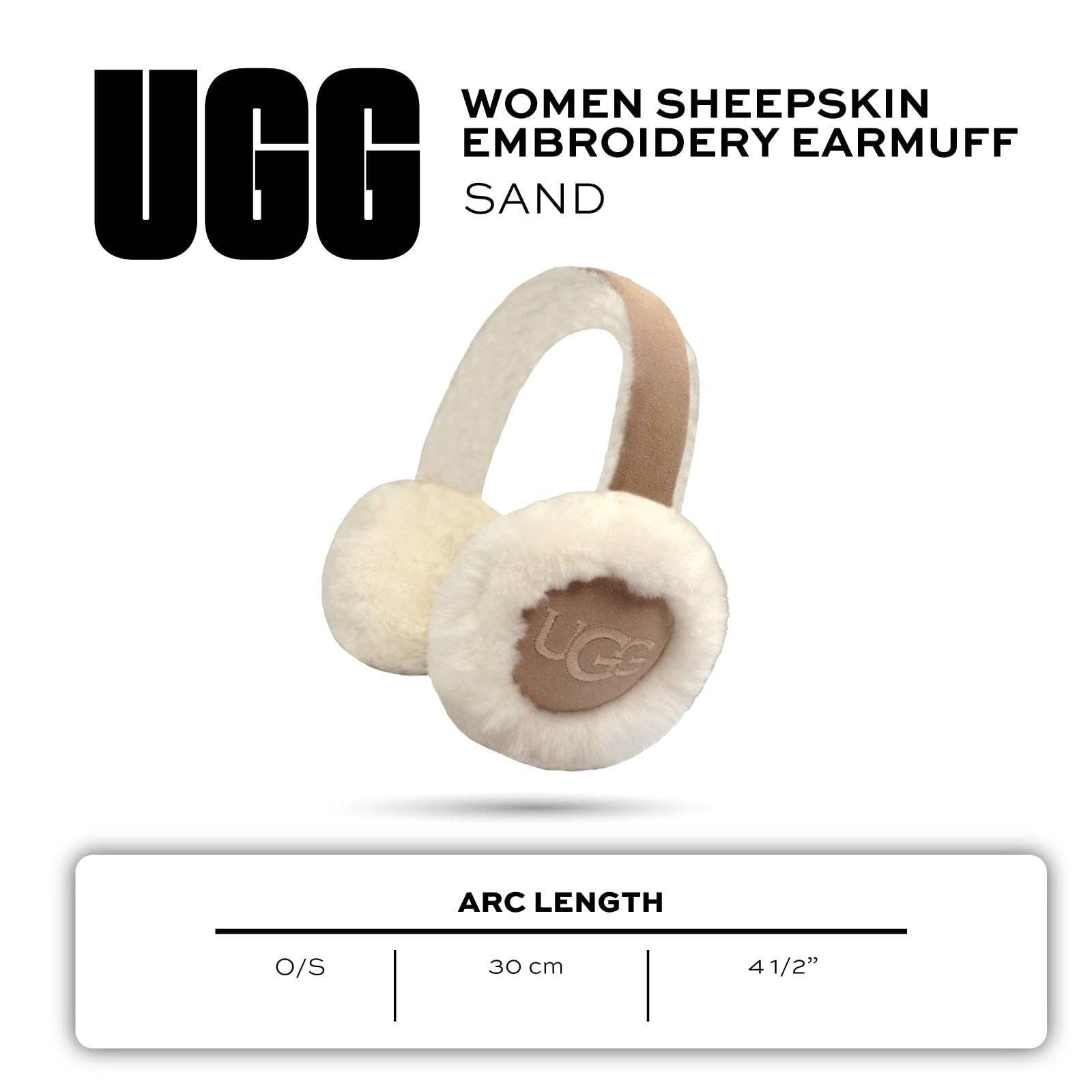 UGG womens Water Resistant Sheepskin Earmuffs With Embroidered Logo