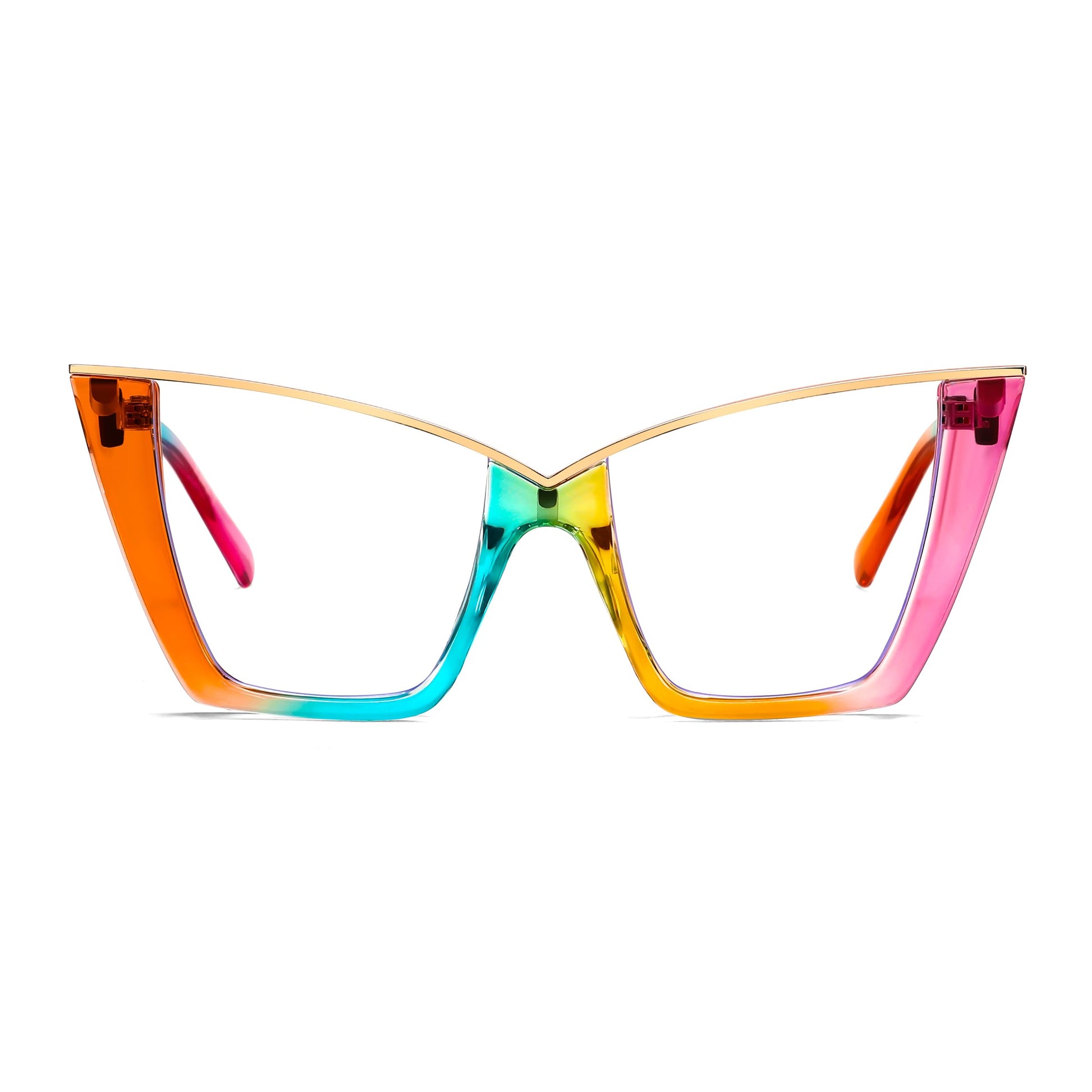 FEISEDY Fashion Cat Eye Blue Light Blocking Glasses for Women Fake Retro Eyeglasses Oversized Stylish Eyewear Frame B0240