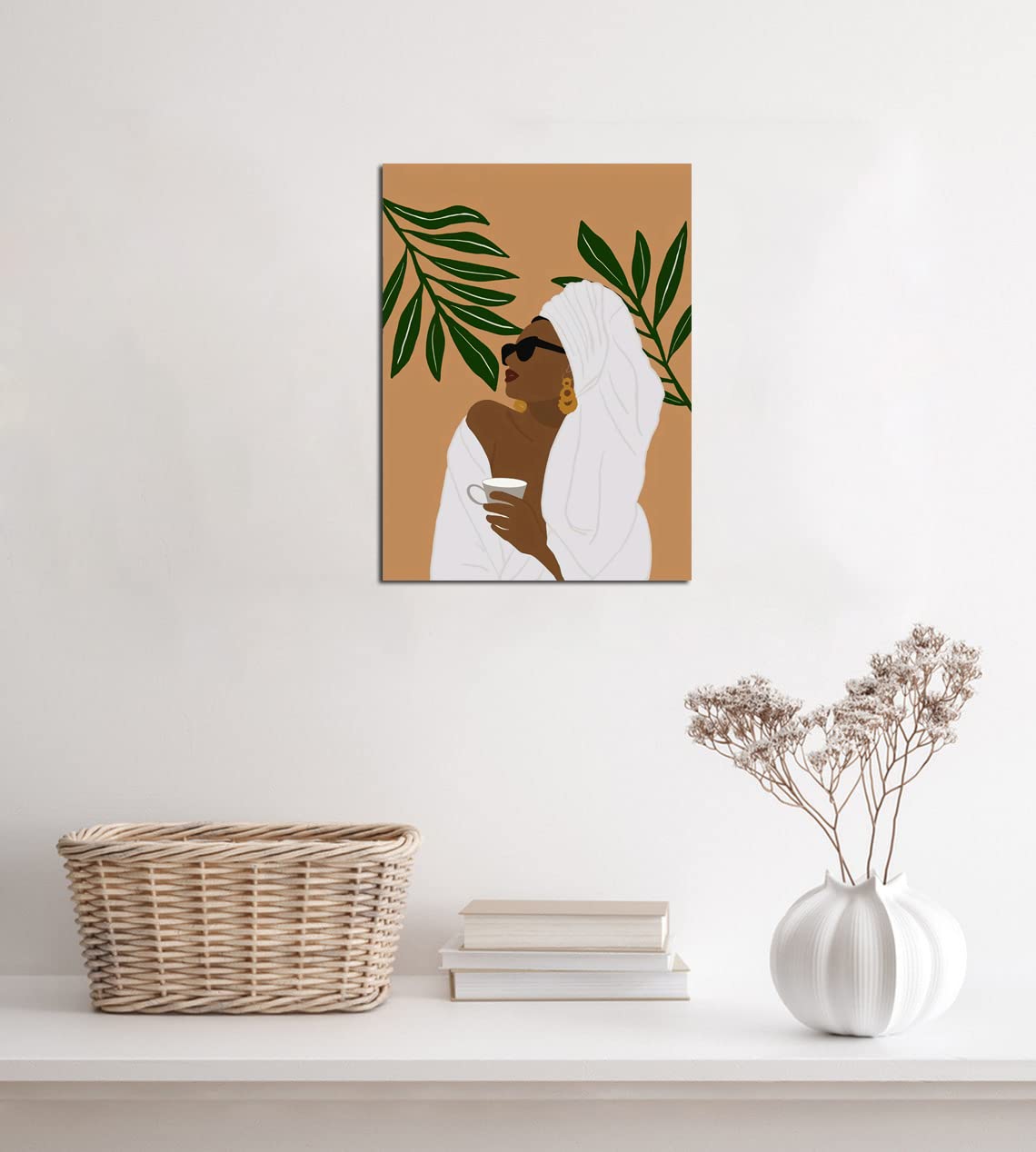 African American Boho Wall Art, Black Women Art Framed, Book Lover Art, Black Girl Canvas Print, African American Canvas Art Wall Decor, Woman Reading Book Art, African American Girl Boho Posters