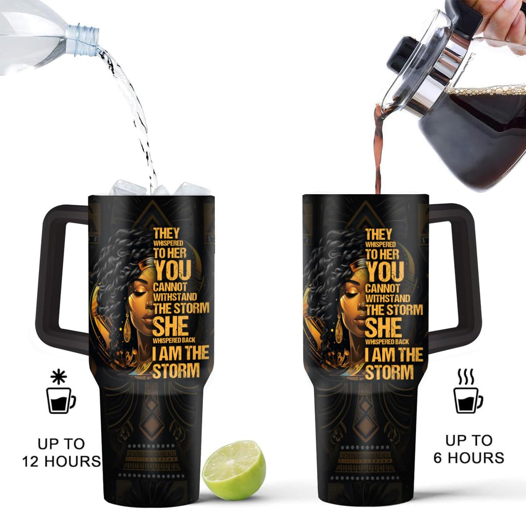 Sistabag - Coffee Tumbler For Black Women - Birthday, Mother's Day, Christmas Gifts For Women, Pride Tumbler For Woman (She Who Kneels Before God, 20 Oz)