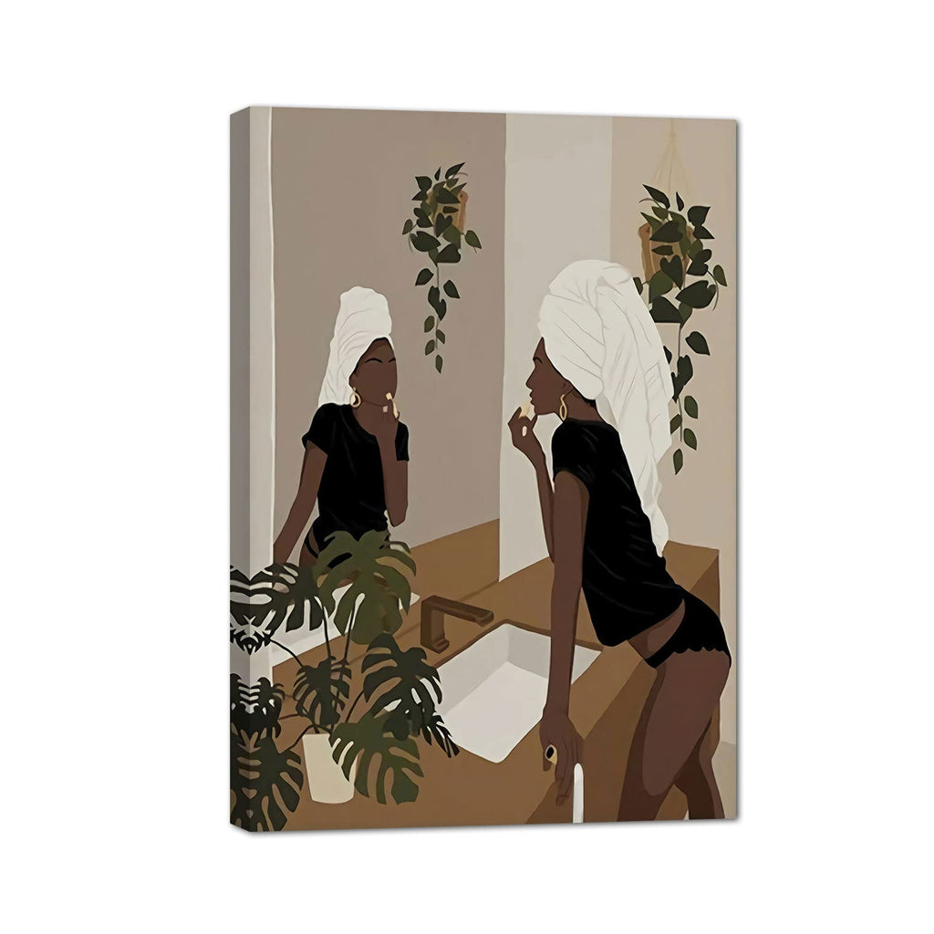 African American Boho Wall Art, Black Women Art Framed, Book Lover Art, Black Girl Canvas Print, African American Canvas Art Wall Decor, Woman Reading Book Art, African American Girl Boho Posters