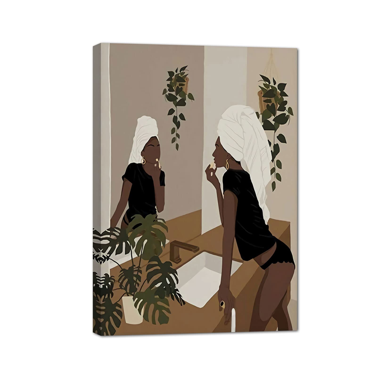 African American Boho Wall Art, Black Women Art Framed, Book Lover Art, Black Girl Canvas Print, African American Canvas Art Wall Decor, Woman Reading Book Art, African American Girl Boho Posters