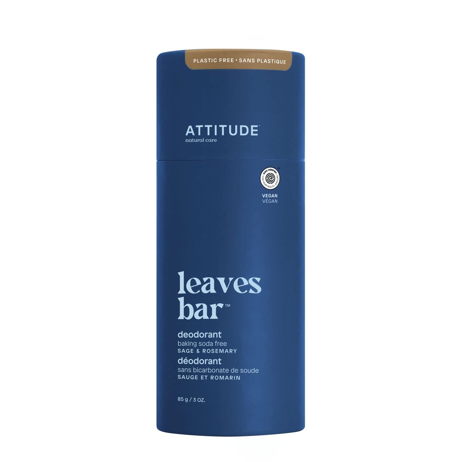 ATTITUDE Natural Deodorant, Aluminum-free, Odor Control & Long Lasting, Nourishing Ingredients, Castor, Jojoba Oils, Baking Soda-free, EWG Verified, For Men & Women, Patchouli & Black Pepper, 3 Oz